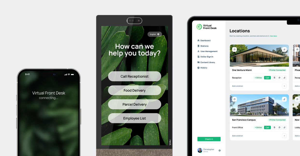 All-in-one reception platform | virtual front desk
