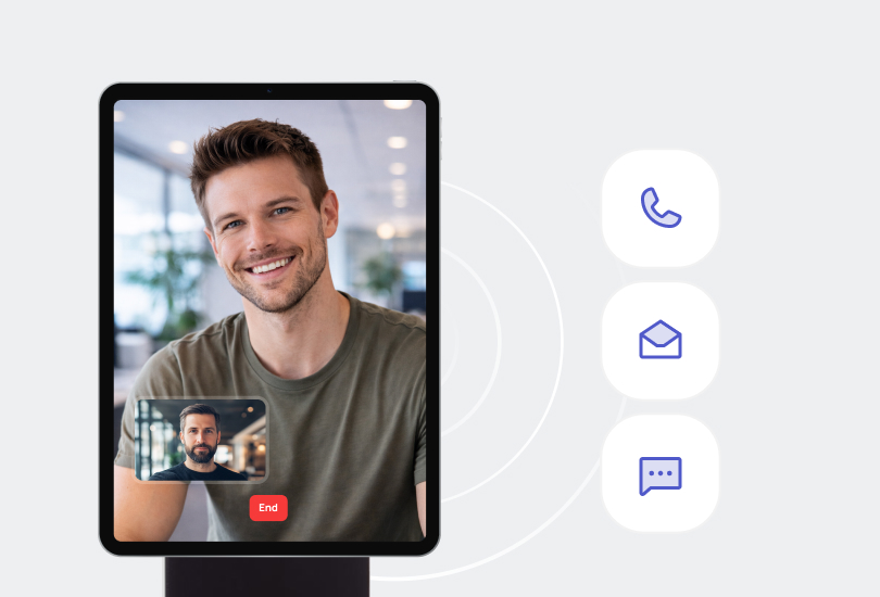 Video, Phone Calls, Emails, & SMS Alerts | virtual front desk